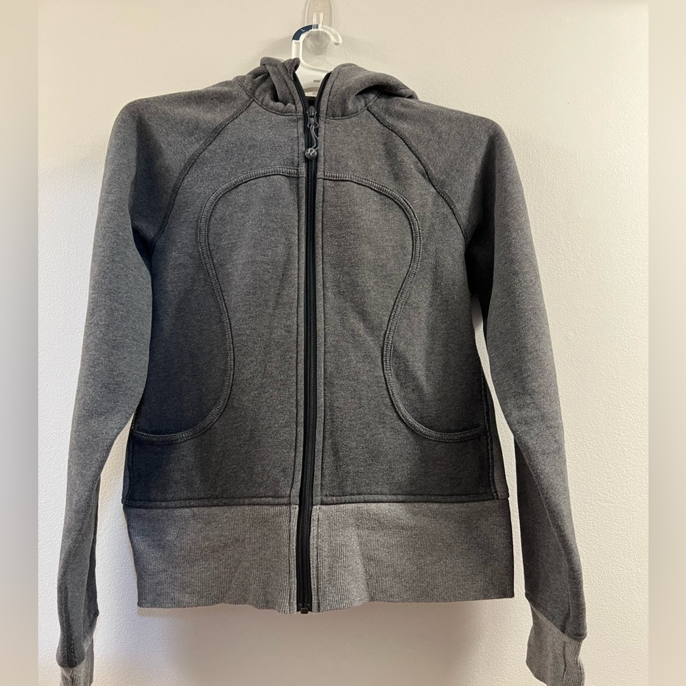15. Lululemon Scuba Hoodie Heathered Grey Zip